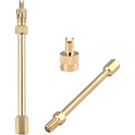 2pcs Extension de Valve Anti-Retour de 14 cm avec Démonte - obus - Air Pneu Valve Extension - Rallonge de Valve pour Pneu de Autos, Trottinettes, Camions, Vélos (1/5)