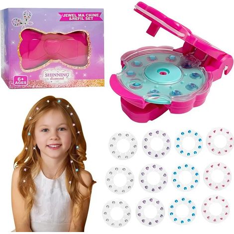 Appareil À Strass - Kit Décoration Cheveux Avec 120 Strass Assortis - Outil DIY Pour Accessoires Et Objets Personnalisés - 1 Pièce