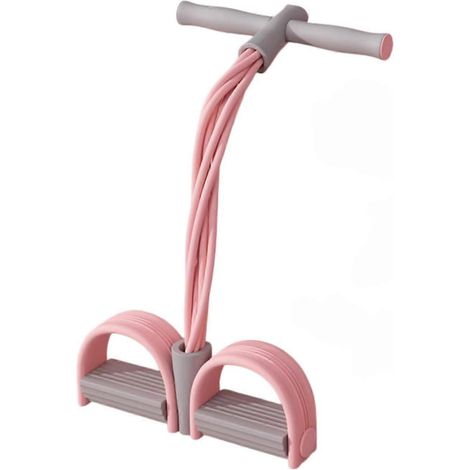 Bande de résistance pour pédales tube élastique 4/6 entraînement complet du corps et modelage des courbes rose (1/5)