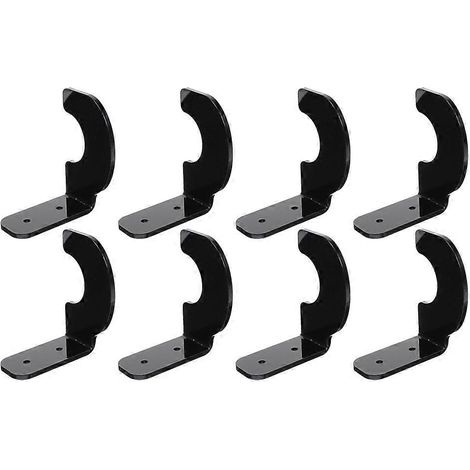 Ce support noir pour battes de baseball, en acrylique, peut accueillir 8 paires de battes. (1/5)