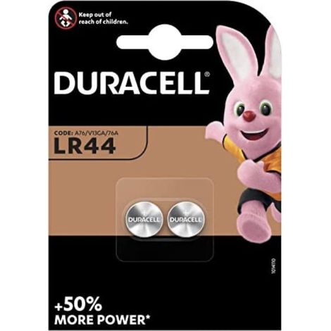 Duracell Lot de 2 piles bouton alcaline LR 44/AG 13/V 13 GA 2BL Blister, Duracell – AG13, LR44, LR1154, V13GA, 4276