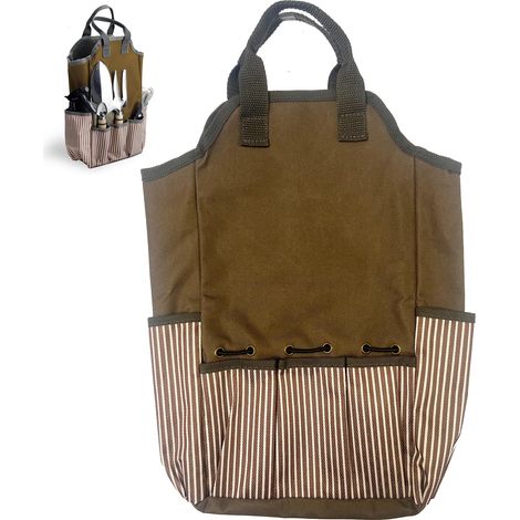 1 pièces Sac à Outils de Jardins, Sac Fourre-Tout de Jardinage en Tissu Oxford, Sac de jardinage avec poignée pour hommes femmes, Idéal pour le jardin, l'extérieur et d'autres scénarios de stockage