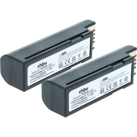 vhbw 2x Akku kompatibel mit Zebra LS3678, DS3678, DS3600, LI3678, LS3600, EVM, LI3600 Barcodescanner POS (2200 mAh, 3,7 V, Li-Ion)