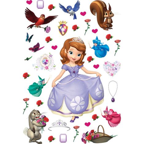 Stickers repositionnables Disney - Pincesse Sofia - 42.5CM x 65 CM (1/4)