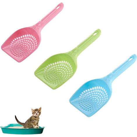 Lot de 3 pelles à litière durables pour chat (1/5)