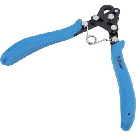 Pince à boucler en une étape de 3 mm pour la création de bijoux, compatible avec les fils d'or, d'argent, de cuivre et de fer de calibre 18 à 26, avec poignée bleue. (1/5)