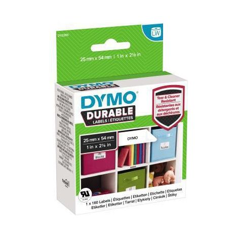 DYMO Hochleistungsetikett DYMO® Original LW 25 x 54 mm (B x H) Polypropylen weiß 350 Etik./Rl. 2 x 350Etik./Pack.