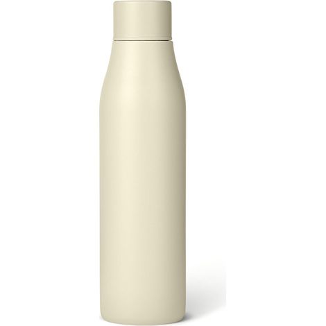 Botella de agua isotérmica de acero inoxidable, 591 ml, libre de BPA, color marfil. (1/5)