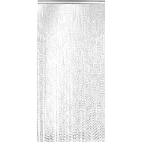 Rideau de chaîne en aluminium métallique argenté pour décoration intérieure, bureau, magasin – Kit de suspension mural (1/5)