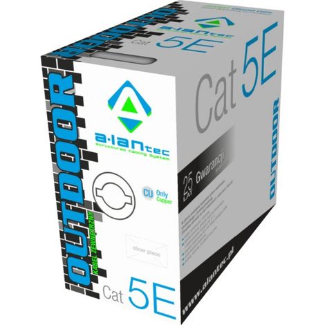 Cable UTP ALANTEC 4PR cat.5e EXTERIOR RELLENO DE GEL 305m