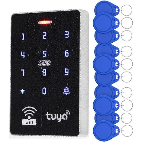 Contrôleur d’accès Wi-Fi clavier RFID étanche IP68 Wiegand 26/34 double fréquence 125 kHz 13,56 MHz déverrouillage suivi enregistrements (1/5)
