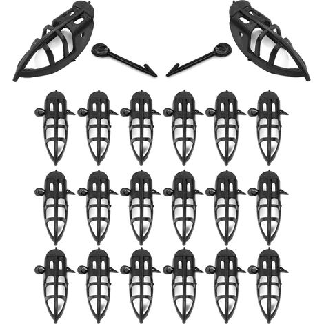 Cyclingcolors – Lot de 20 couvre bec anti-picage 18x55mm – Aiguille de fixation incluse – Pour coqs, faisans et oiseaux adultes – Empêche l'arrachage des plumes (1/2)