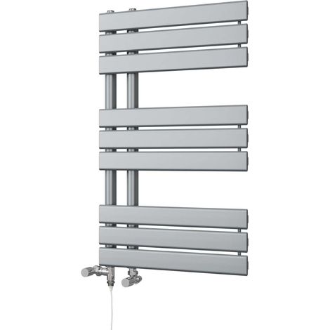 Tristan - Silver Dual Fuel Towel Rail H816mm x W500mm Standard (1/3)