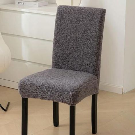 Thick fleece chair cover, 4-piece set, universal cover for dining room chairs, stools and home use, autumn and winter