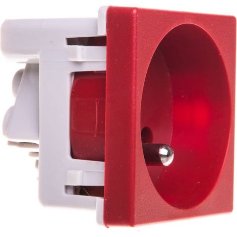 Prise simple Simon Connect K45 avec/sans 16A IP20 rouge K02/