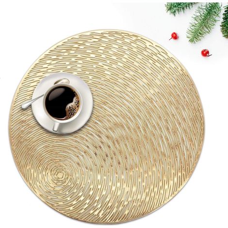 Set De Table En Pvc - Rond Lavable - Pour Repas Familial Restaurant Mariage Noël - 6 Pièces (1/5)