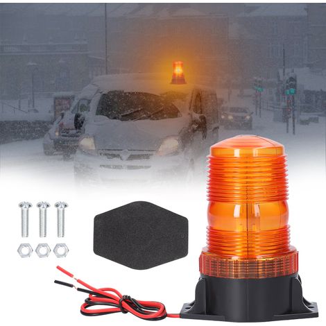 Gyrophare LED étanche 12-30V pour camions, tracteurs, chariots élévateurs et engins de chantier (1/4)