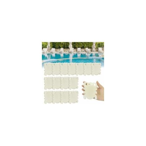 Paquet de 16 éponges de spa éponges absorbantes d'huile réutilisables éponges d'écume durables accessoires de spa blancs outils de nettoyage éponges absorbant la graisse pour les nettoyeurs de piscine