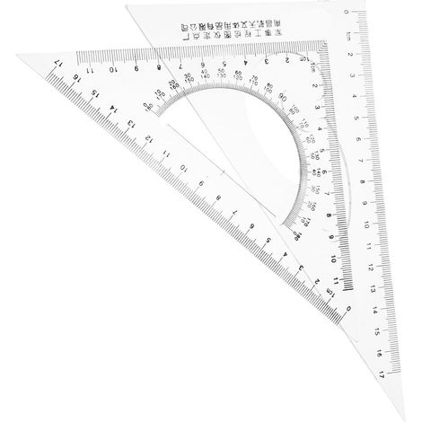 Règles triangulaires pour le dessin et la mesure, lot de 2 en (1/5)