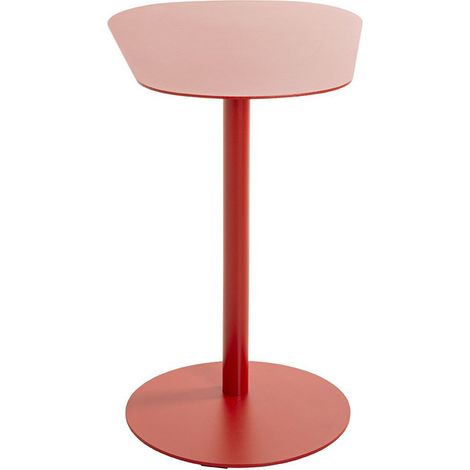 Table d'appoint en métal coloris rouge -longueur 53 x profondeur 38 x hauteur 60 cm (1/4)