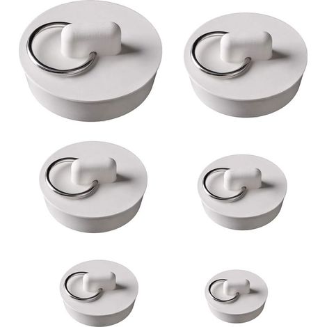 CSPARKV 6 Pieces Rubber Sink Drain Stopper for Kitchen Sink Silicone Bathtub Sink Stopper for Bathtub, Bathroom 6 Sizes (1/3)