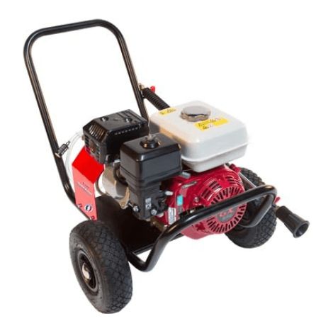 Nettoyeur haute pression thermique essence 150 Bar – Débit 720 l/h – Transmission directe – Sécurité pompe VST – Pour chantiers humides – Dimaco