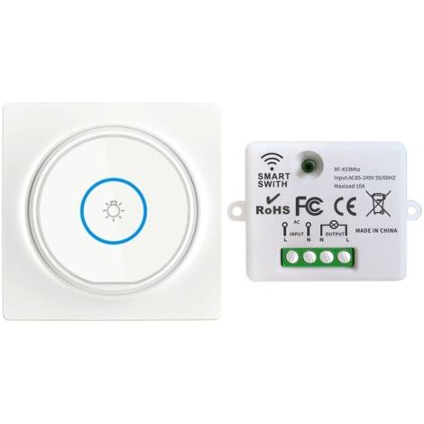 Kit interrupteur sans fil Télécommande étanche 100 mètres Alimentation 220V Compatible avec ampoules LED et appareils électroniques (1/5)