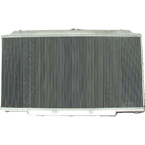 Radiador de aluminio, tamaño del núcleo 450 mm x 908,24 mm x 52 mm, tamaño total 926 mm x 545 mm x 64 mm, diámetro de entrada/salida 35 mm, compatible con Nissan Patrol Y61 GU 2.8 TDI RD28 y 3.0 ZD30/ (1/3)