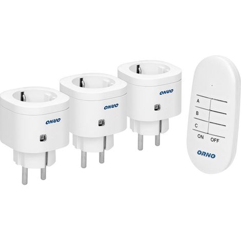 ORNO ZESTAW BEZPRZEWODOWCYH MINI GNIAZD STEROWANYCH PILOTEM 3+1  SCHUKO  && (1/5)