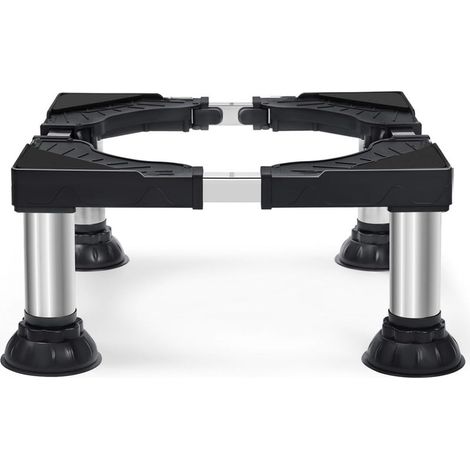 Socle Machine a Laver 4 Pieds à Ventouse, Support Machine à Laver Charge 200KG, Largeur Réglable de 4062cm, Hauteur de 17.721cm Support Électroménager pour Machines à Laver, Noir (1/5)