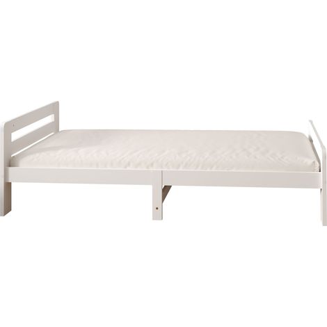 Sunny Olla Lit Enfant, En Bois, Blanc Lit Simple - Sans Matelas - 205,5 X 98 X 61 Cm Pour Matelas De Dimensions : 90 X 200 Cm (1/5)