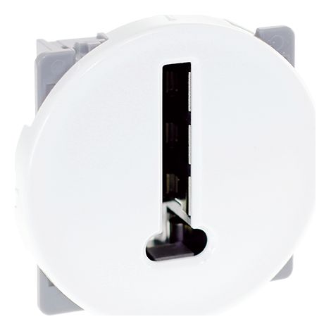 Prise téléphone en T - 8 contacts - COMETE Blanc