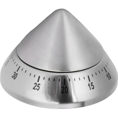 1 Minuteur mécanique, Acier inoxydable, Échelle précise, Alarme sonore, Cuisson (1/5)