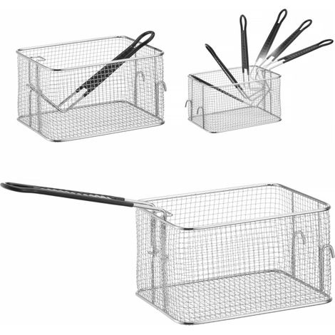 Cesta para freidora eléctrica con asa, 8 l, 238 x 190 x 140 mm