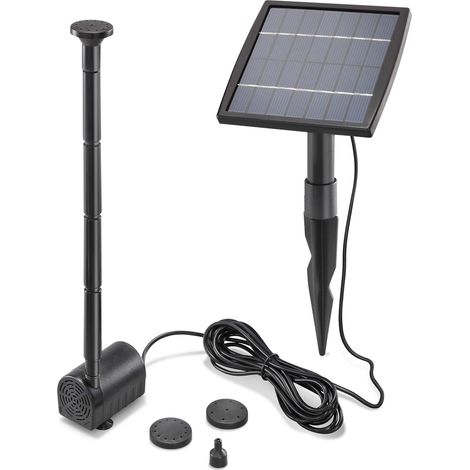 Solar Teichpumpe 1,8W 140l/h Solarpumpe Gartenteich Set Pumpenset esotec 101905