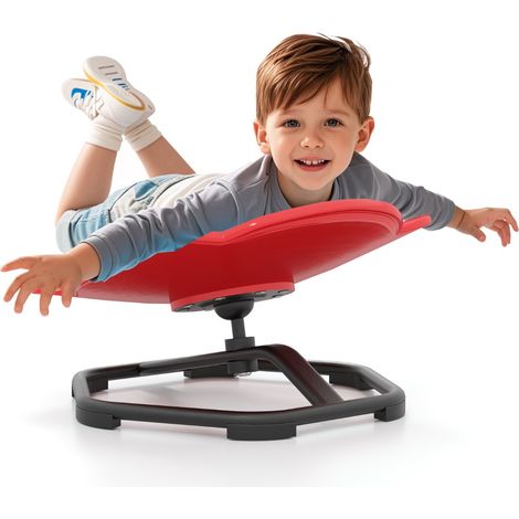 Sedia girevole a 360° con aspetto elefante e base in metallo antiscivolo, Sedia sensoriale per bambini e l'equilibrio Rosso (1/5)