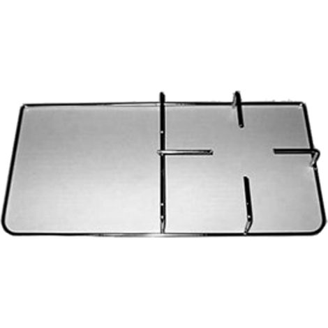 GRIGLIA FILO CROMATO ACCIAIO INOX PIANI COTTURA POGGIAPENTOLE SAMET 458 X 230