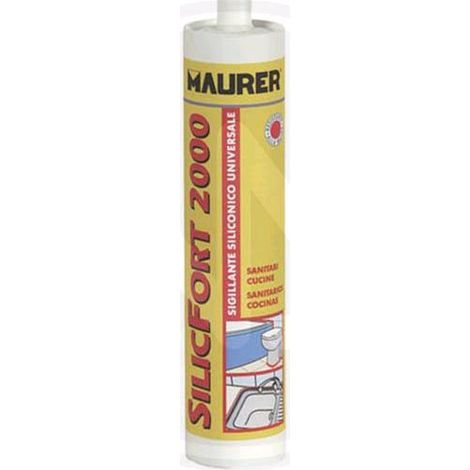 SILICONE ACETICO mod. SILICFORT 2000 MAURER BIANCO 280 ml per giunti