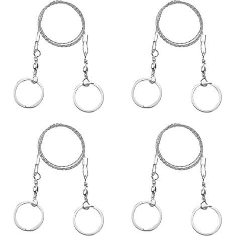 Set mit 4 Stahldrahtsägen, Edelstahldrahtsägen, Outdoor-Überlebensdrahtsägen, 360°-Drahtsägen, für Outdoor-Notfälle und Reisen, Überlebenswerkzeug (1/5)