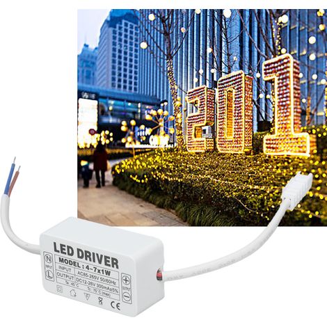 Driver LED à courant constant 300 mA, entrée AC85-265 V, sortie 12-26 V CC, connecteur de driver d'alimentation, transformateur pour lampe LED. (1/5)