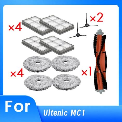 11 piezas para aspiradora Ultenic MC1, accesorios: rodillo, cepillo lateral, filtro HEPA, paño de limpieza, accesorios esenciales (1/2)