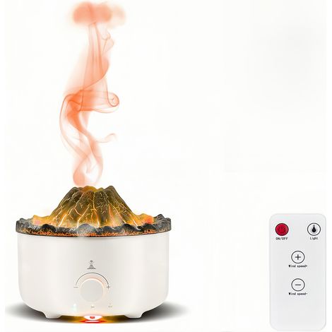 Humidificateur d'aromathérapie ultra-silencieux, alimenté par USB, arrêt automatique, lumière de flamme simulée (1/5)