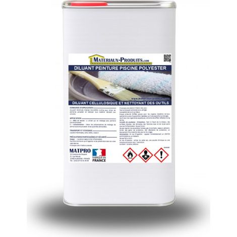 Diluant peinture piscine polyester - 1 L Incolore - MATPRO (1/4)