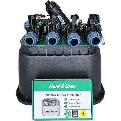 Kit Rain Bird a 4 sezioni: collettore con filtro e compressore, TM2, pozzetto, PE 20 (1/4)