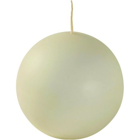 Cereria de Giorgio risthò Bougies Boule, Cire, Ivoire, 10 x 10 x 10 cm, 4 unités (1/5)