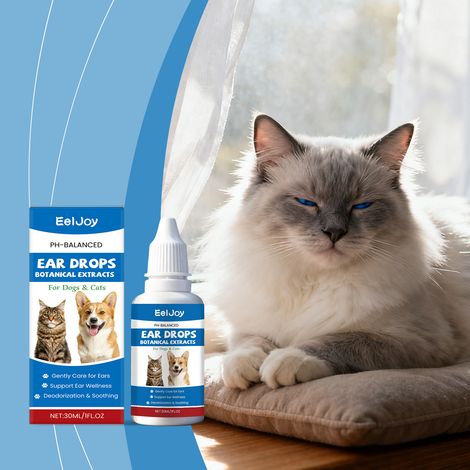 Gouttes auriculaires douces et rafraîchissantes pour animaux de compagnie - 30 ml (1/5)