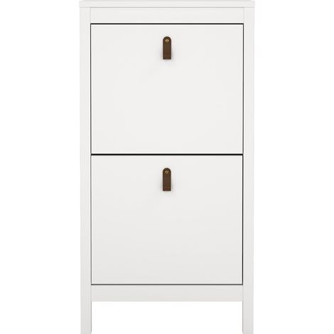 Mobile per scarpe - MADRID - Bianco - 8 paia - 53,8 x 24,6 x 102,9 cm (1/5)