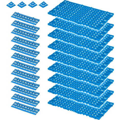 BRB Lot de 25 grilles de sol bleues de 3,4 m² en plastique PE-HD résistant de qualité alimentaire (1/3)