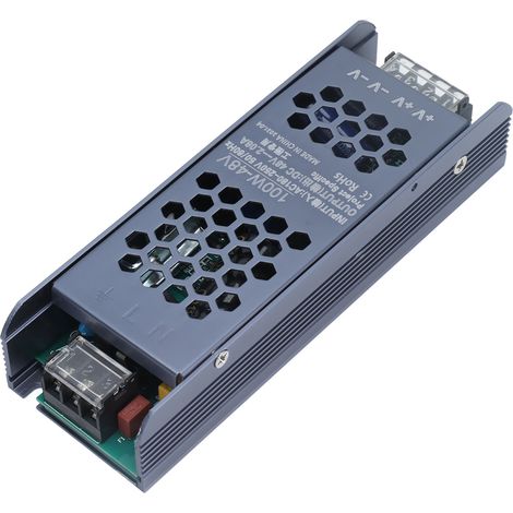 Alimentation à découpage LED, transformateur magnétique, bande longue noire, 48 V AC 180-250 V, 100 W, 2,08 A (1/5)