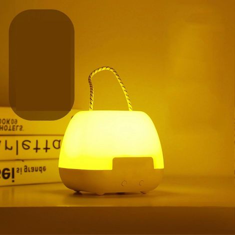 Wiederaufladbare LED-Nachttischlampe für Kinderzimmer, 4 W, USB-Ladeanschluss, gelbes Licht